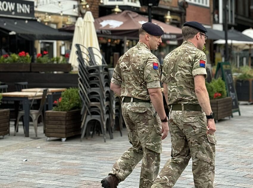 Two men in army uniform at Armed Forces Day 2024.